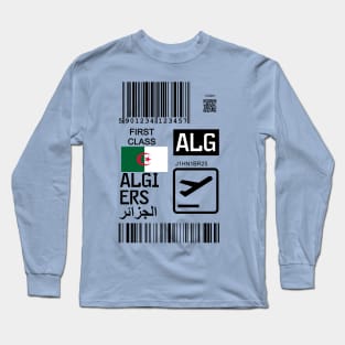 Algiers Algeria travel ticket Long Sleeve T-Shirt